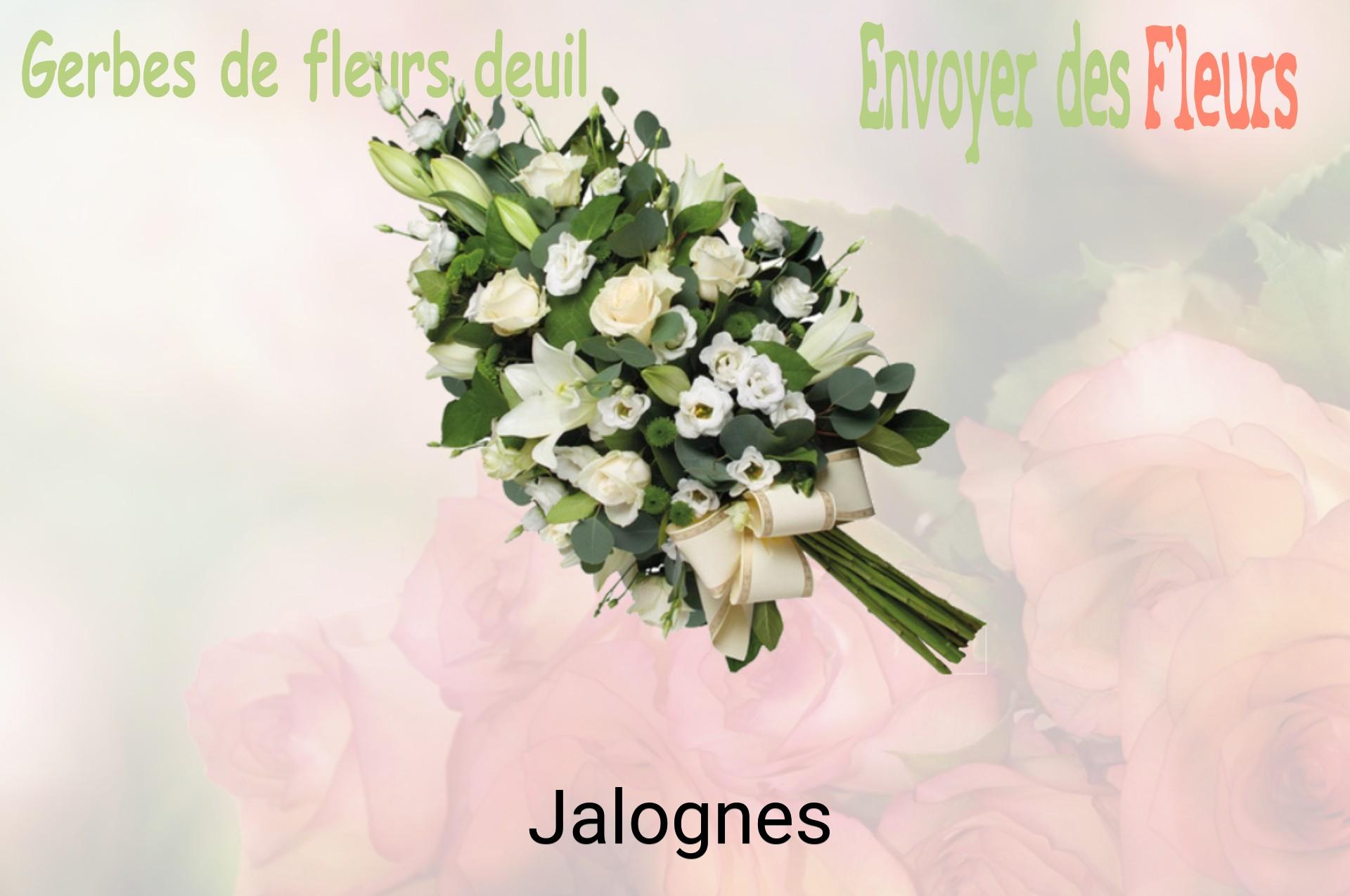 Gerbe de fleurs de deuil livrée à Jalognes